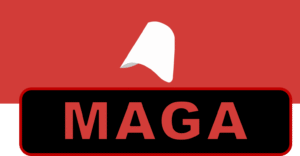 Customized banner of Handmaid's Tale cap with the acronym MAGA below it