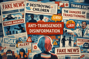 anti trans disinformation poster