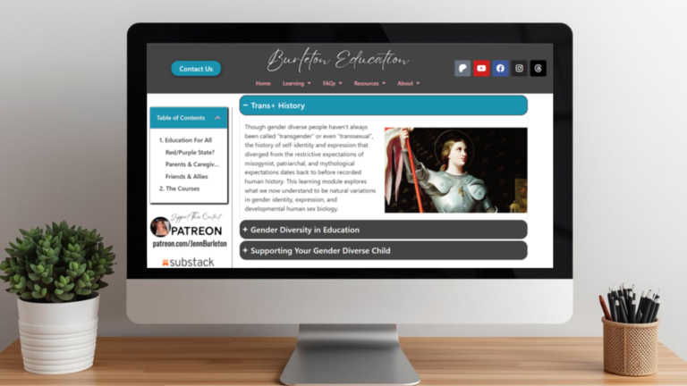 burleton education web page image